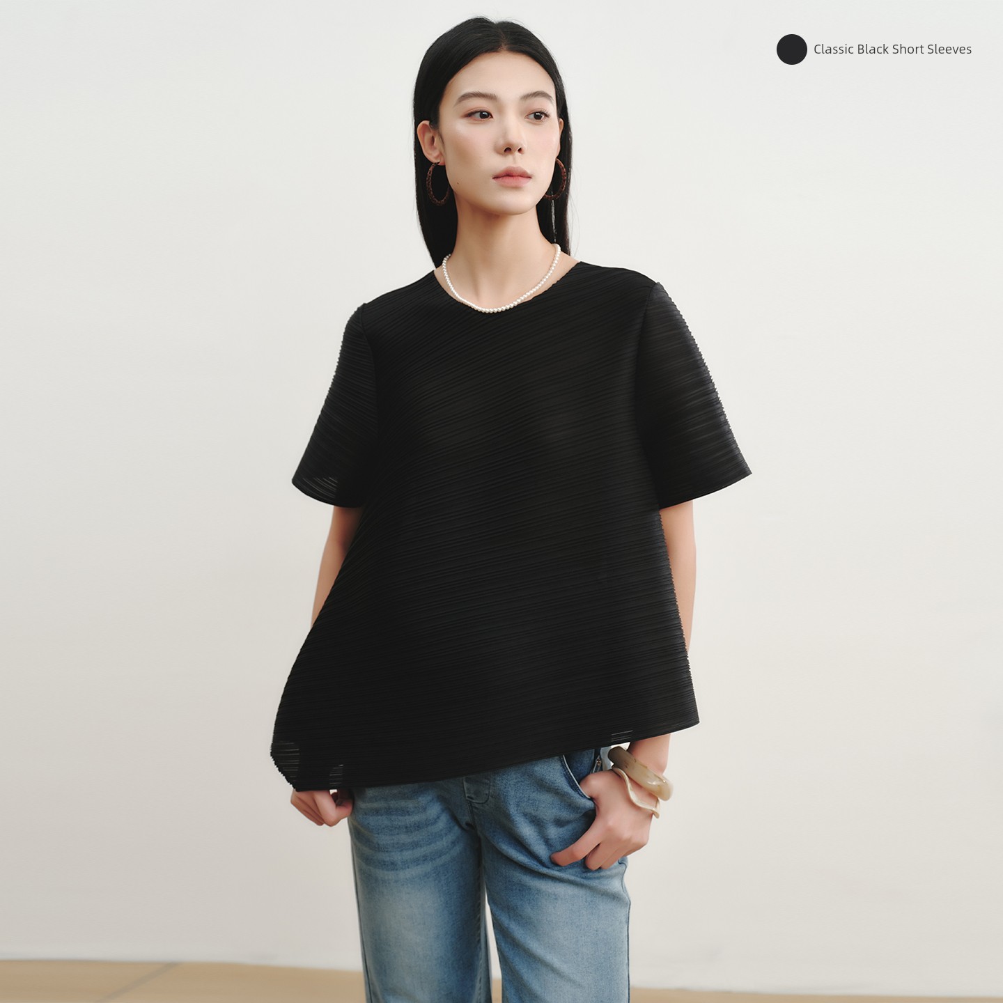 Sellynear Maternity T-Shirt Summer New Fashion Loose Sleeveless Irregular Pleated Maternity Workwear Top — 7