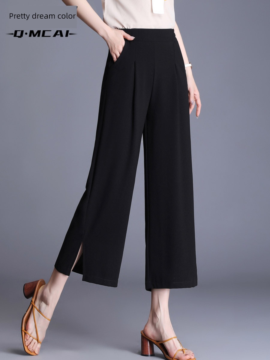 French High waist office worker Wear occupation Cropped Trousers