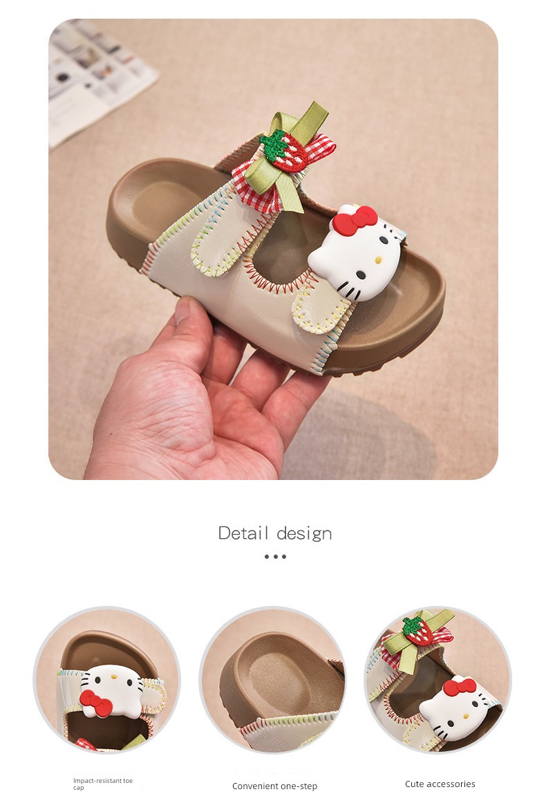 Girls' Slippers for Outdoor Wear, Soft-Soled Non-Slip Sandals, 2026 Summer New Model, Children's Large Kids' Girls' Slip-On Slippers for Home Use — 17