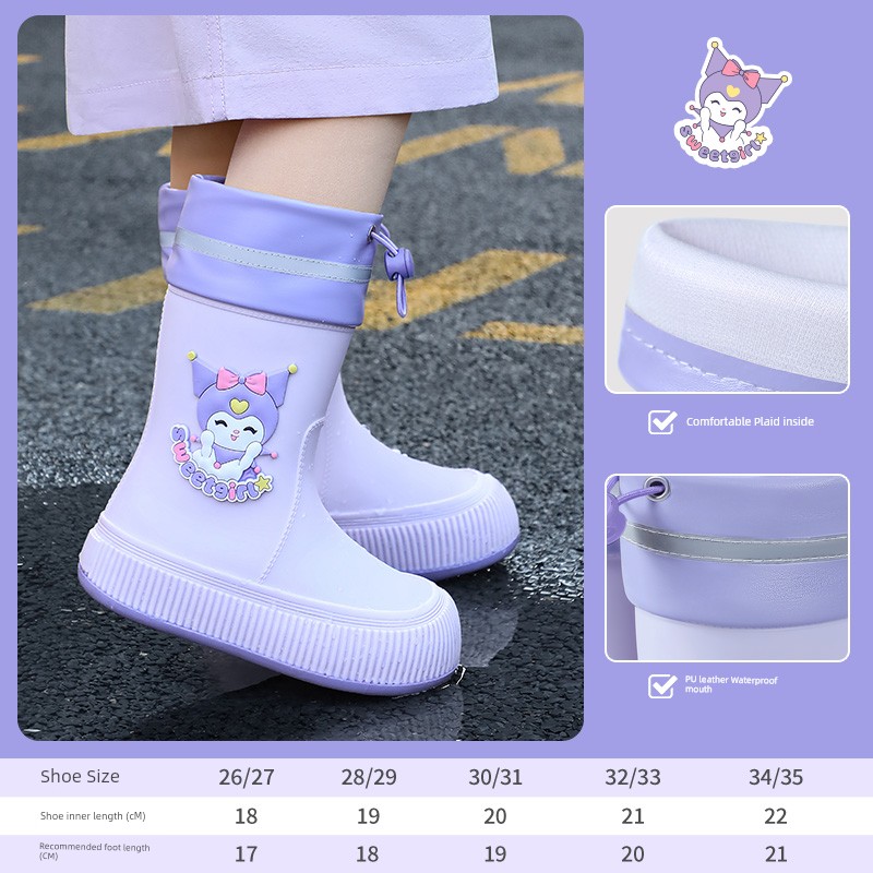Bimeier Children's Rain Boots New Arrival Boys and Girls Non-Slip Rain Boots Child Baby School Student Only Waterproof Rain Shoes — 8