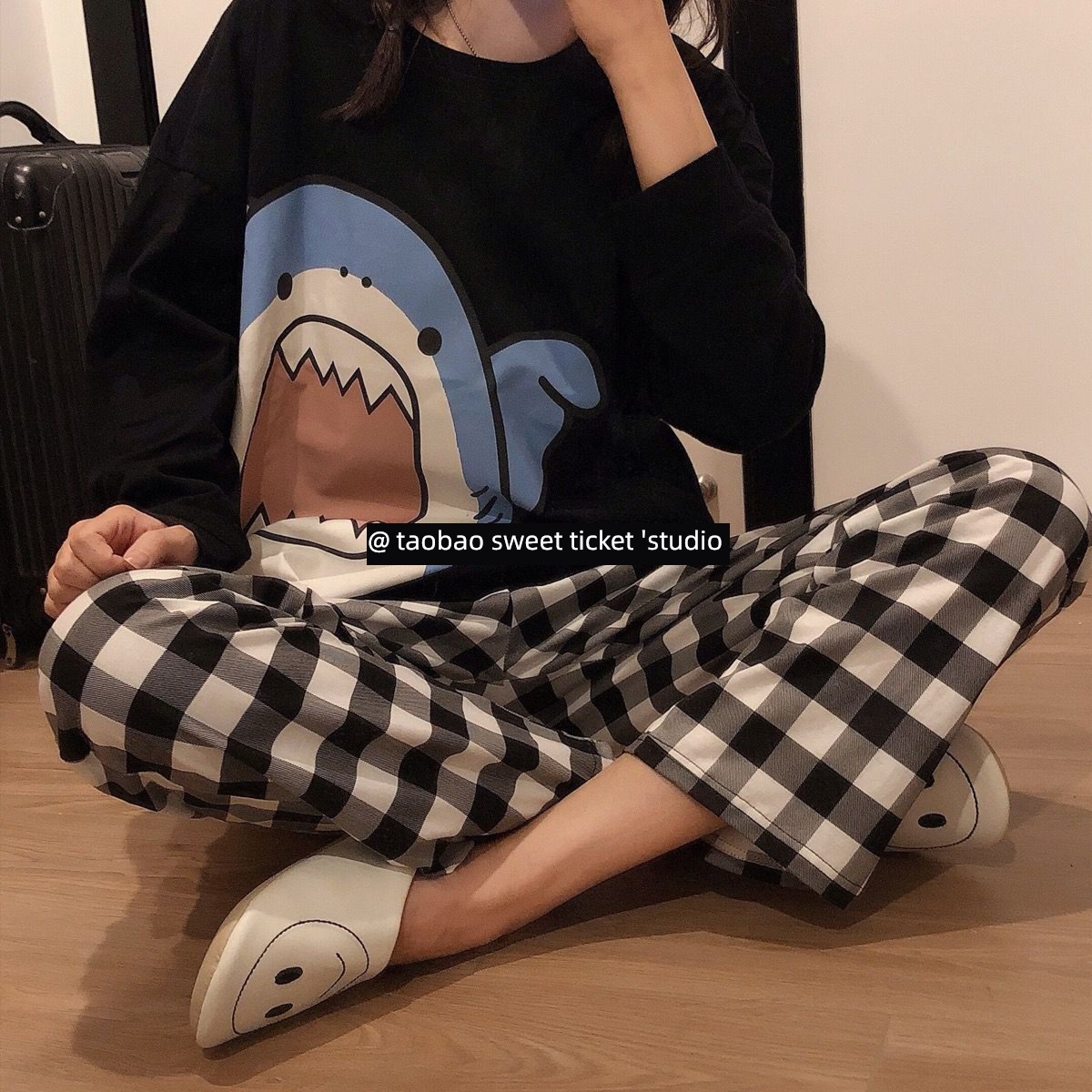 Korean version winter female Big size student Two piece set pajamas