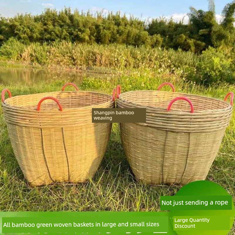 Bamboo Woven Baskets for Weddings, New Homes, Household Items, Handmade Weaving, Tea Picking, Rice Baskets, and Waste Baskets