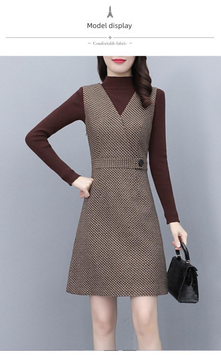 Wool Spring  Vest skirt Advanced sense Two piece set