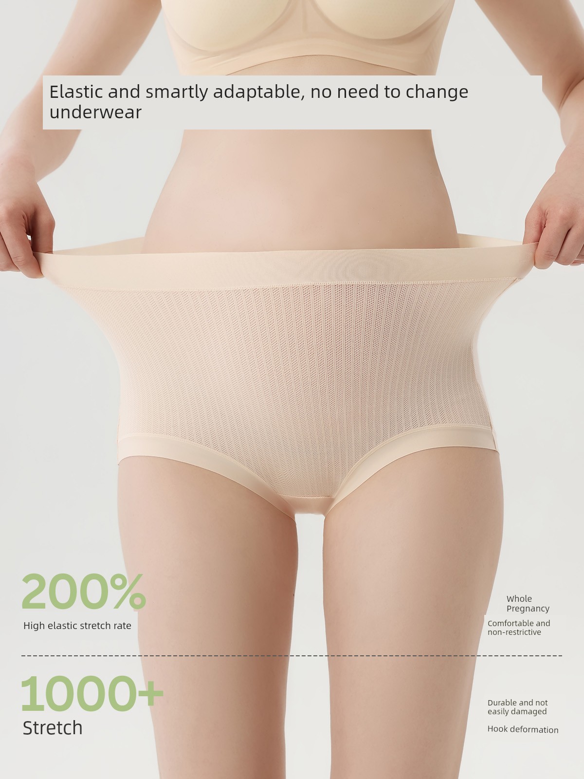 Jq Jingqi Maternity Underwear for Pregnancy, Large Size, Mid to Late Pregnancy, Pure Cotton Antibacterial Crotch, Modal Breathable — 3