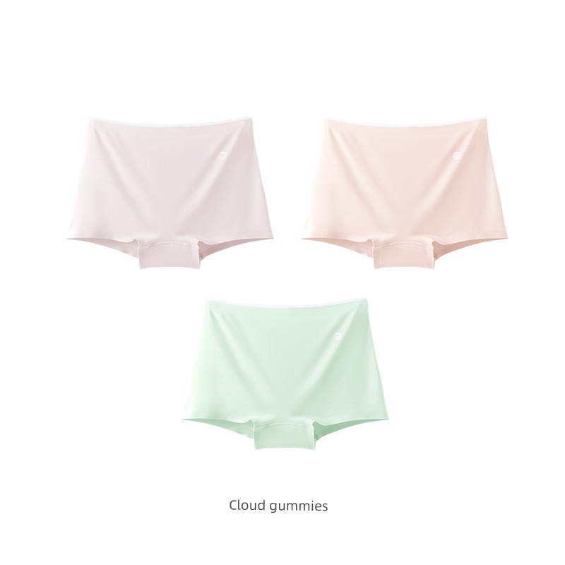 Mileyu Children's Breathable Moisture-Wicking 10A Antibacterial Underwear for Older Girls, Flat Boxer Shorts Without Pp Insert — 1