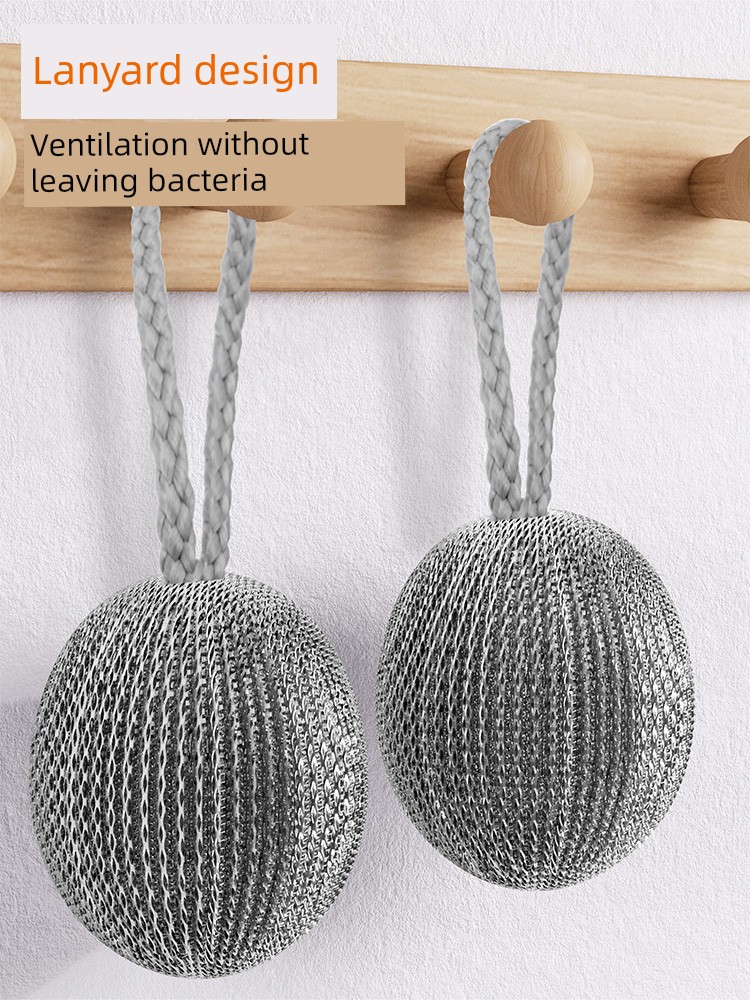 Steel Wire Ball Cleaning Ball for Household Use, Non-Shedding, for Washing Dishes and Pots in the Kitchen, Stainless Steel Large Wire Ball Brush Cloth