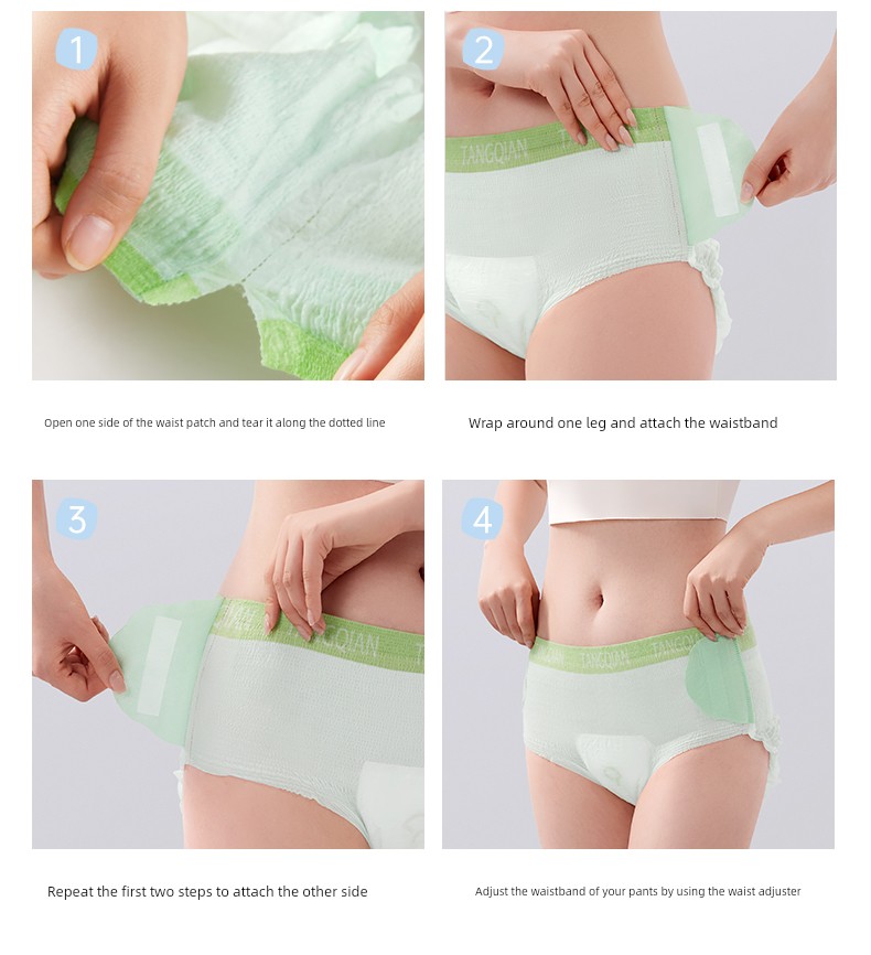 October Crystal Tang Qian Probiotic Sleep Pants, No-Take-Off Open-Close Design, Special for Postpartum Discharge, Comfortable Menstrual Daytime Pants — 15