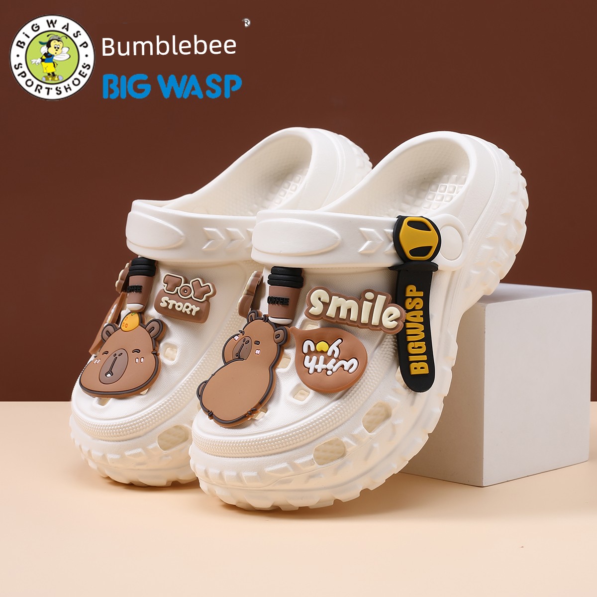 Bumblebee Kids Hole Slippers Boys Summer New Arrival Non Slip 2025 Sandals Older Boy Children's Shoes Sandals — 3