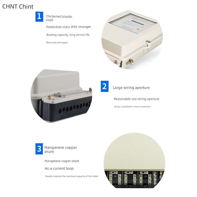 Zhengtai three-phase four-wire electronic meter DTS634 electric energy meter 380V factory transformer fire meter 100A