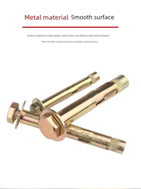 External hexagonal internal expansion screw large national standard extended built-in explosion implosion floor detonation bolt M6-M16