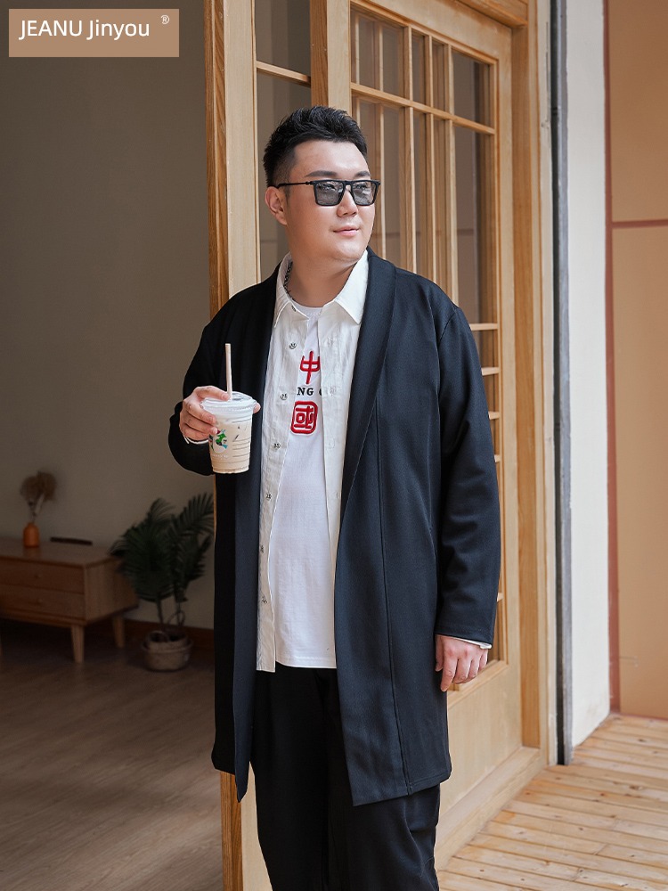 Jinyou Autumn and winter Medium and long term business affairs Cardigan Windbreaker loose coat