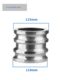 Aluminum alloy quick connector double E-type double male end 2 inch 2.5 inch 3 inch diameter double male joint double male end large and small