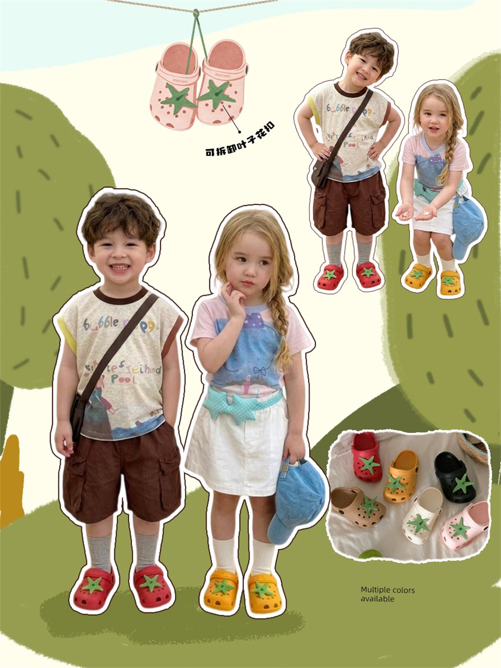 Cute Tomato-Shaped Children's Sandals for Boys and Girls, Summer Outdoor Arch Support Non-Slip Parent-Child Clogs — 2