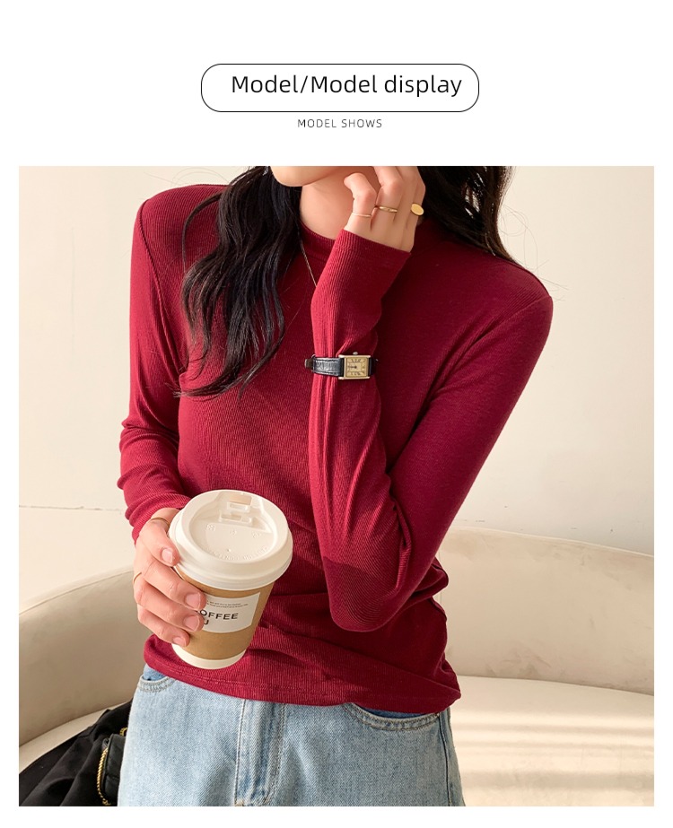 Autumn and winter thread Self-cultivation Long sleeve T-shirt Thin money Undershirt