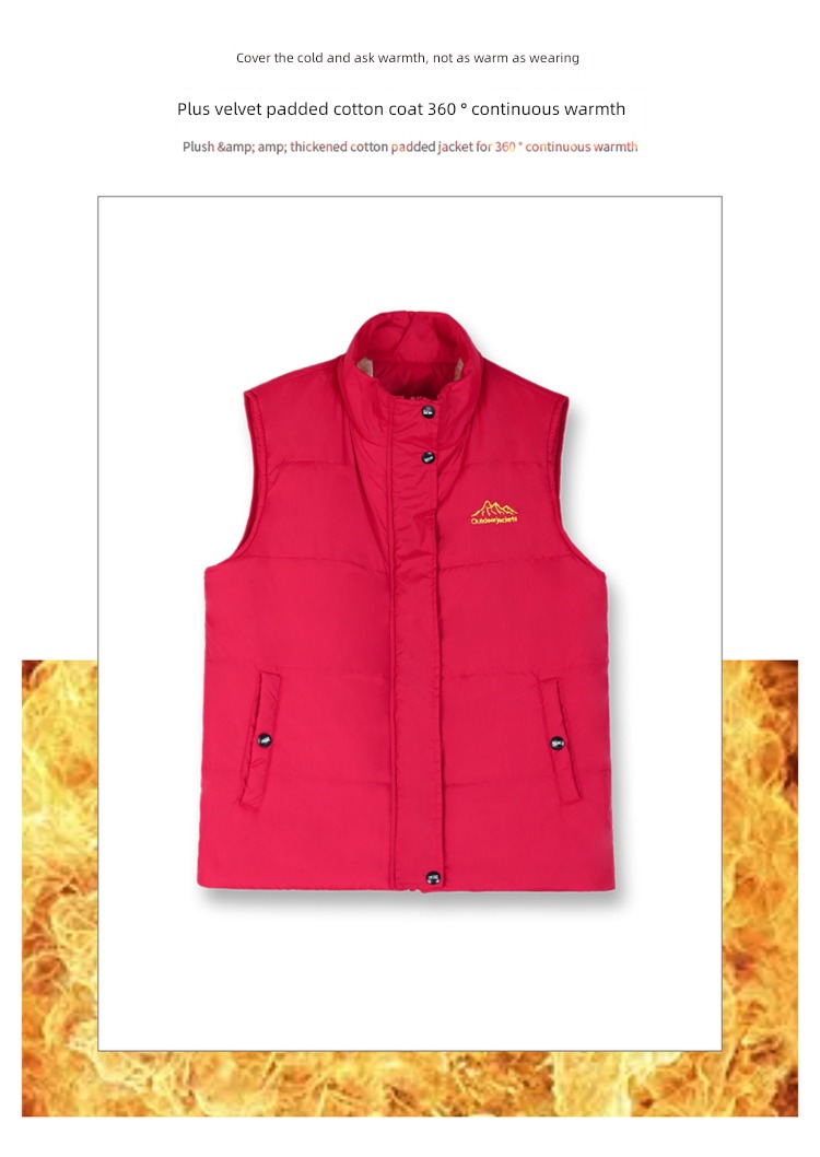 Woodpecker leisure time keep warm Wear out Down cotton Vest