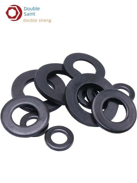Black 304 stainless steel flat pad larger gasket Huasi black gasket ultra-thin wide and thick black zinc plated M2-M20