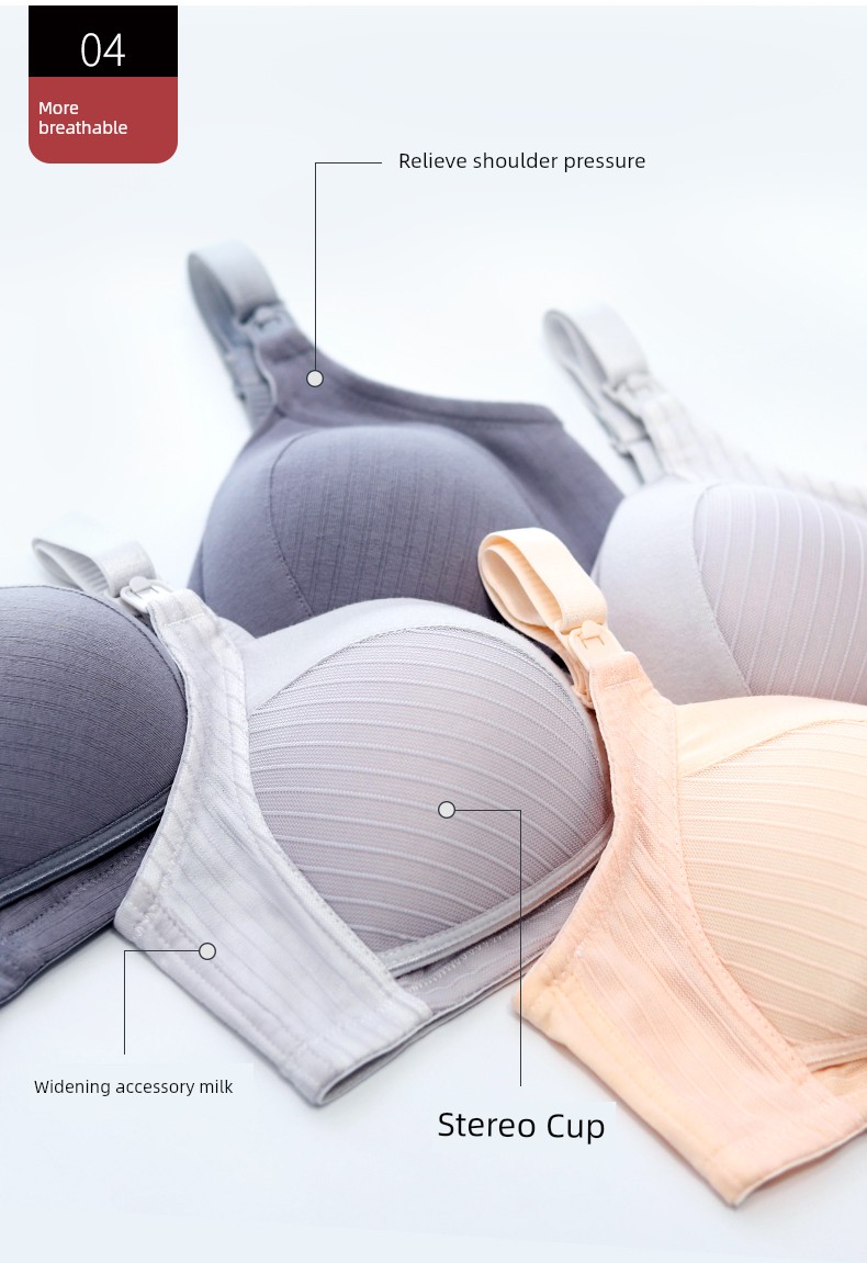 Breastfeeding Intimates Pregnant Women Push up Bras Push-up Postpartum Feeding Pure Cotton Exclusive for Pregnancy Bra Autumn and Winter Thin — 13