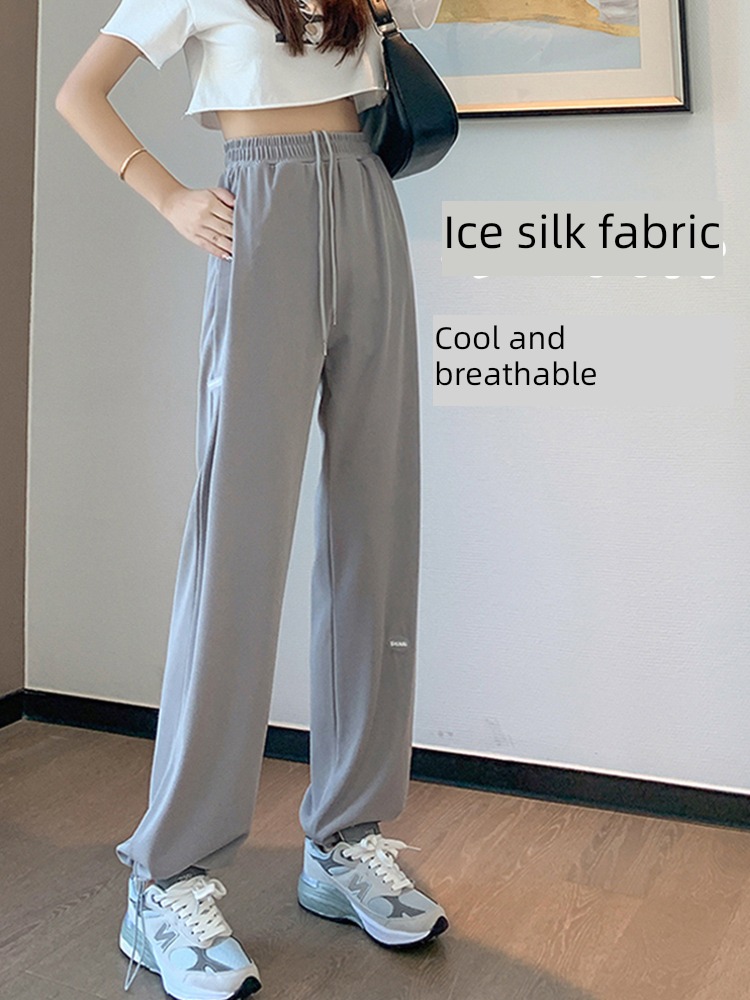 female summer Thin money easy Tie one's feet leisure time Sports pants