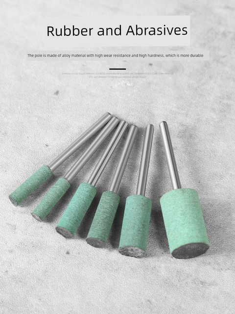 Rubber grinding head polishing hand tools accessories cowhide polishing head polishing rod artifact manual alloy