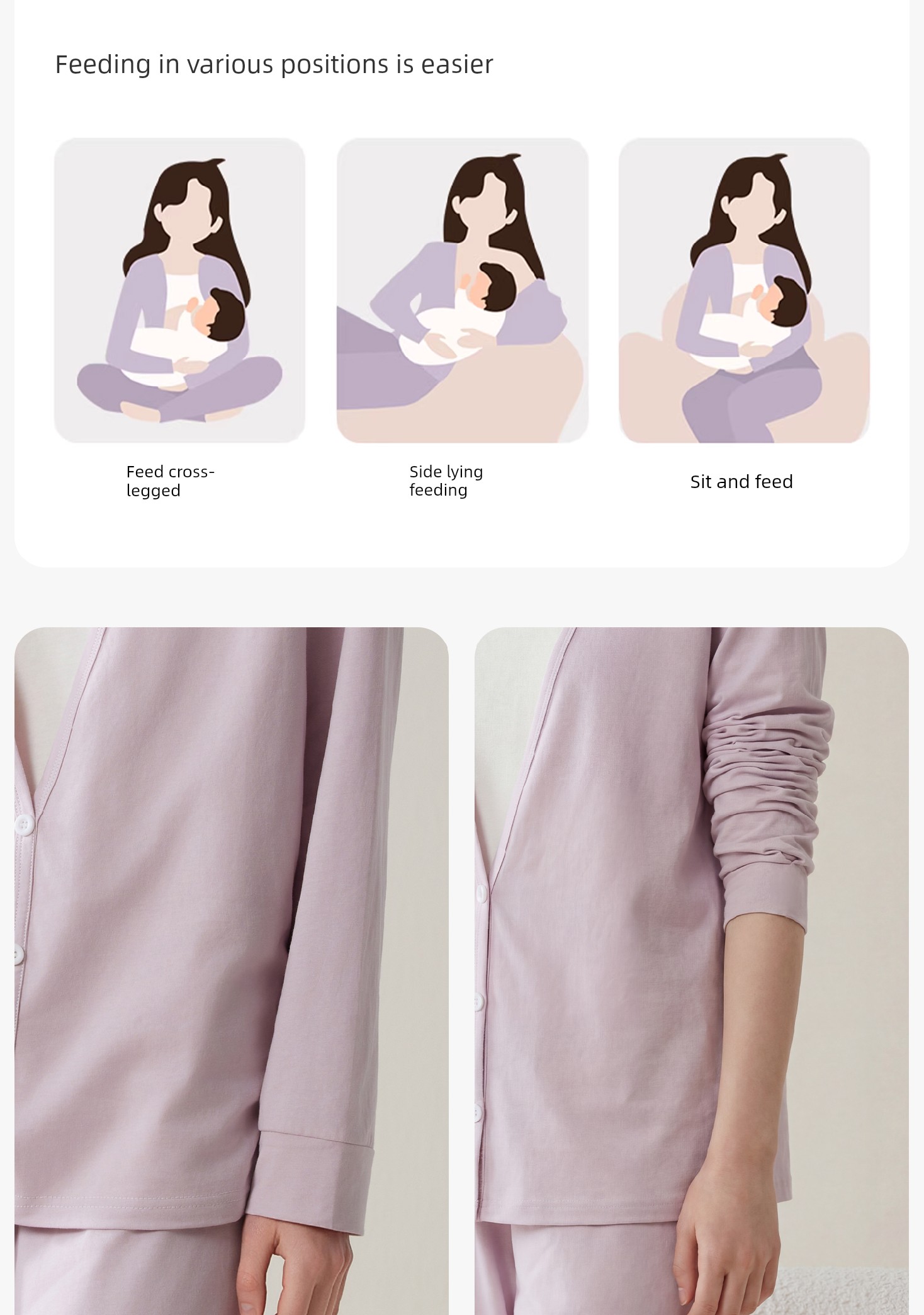 Fenyi Postpartum Clothing Autumn and Winter Pure Cotton Breathable Nursing Top for Pregnant Women Postpartum Breastfeeding Nursing Clothes for Going Out — 20