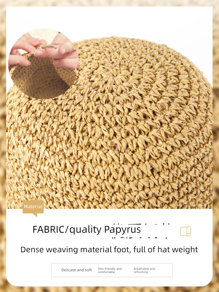 Women summer Foldable sunshade New products Grass hat