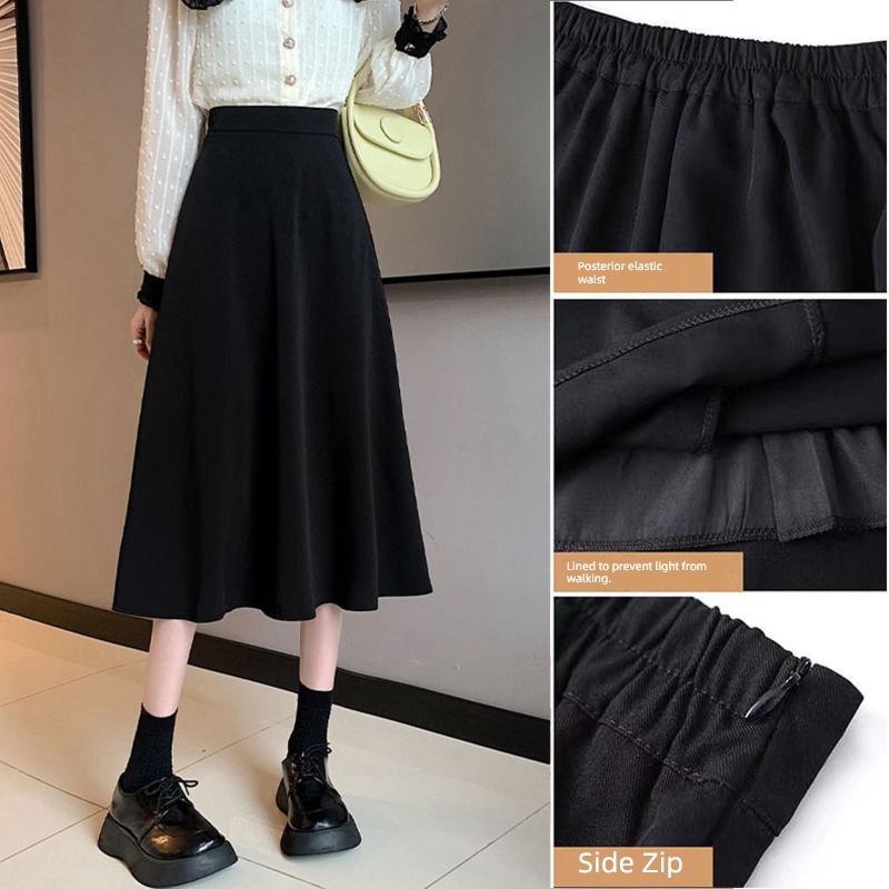 little chap suit High waist Sagging sensation Medium and long term skirt