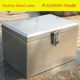 Motorcycle trunk large thickened stainless steel 304 storage tool box storage box electric scooter trunk