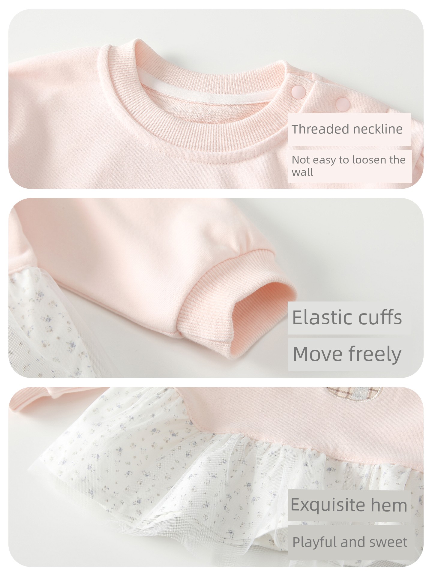 Bobu Baby Autumn Outfit Set 2026 Girls' Early Autumn Sweatshirt and Leggings Two-Piece Set Children's Autumn Infant Clothing — 3