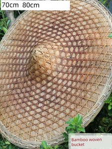 Handmade Bamboo Large Bucket Hat 50 6070 80 Sun Protection Retro Style Decorative Dance Props Bamboo Products