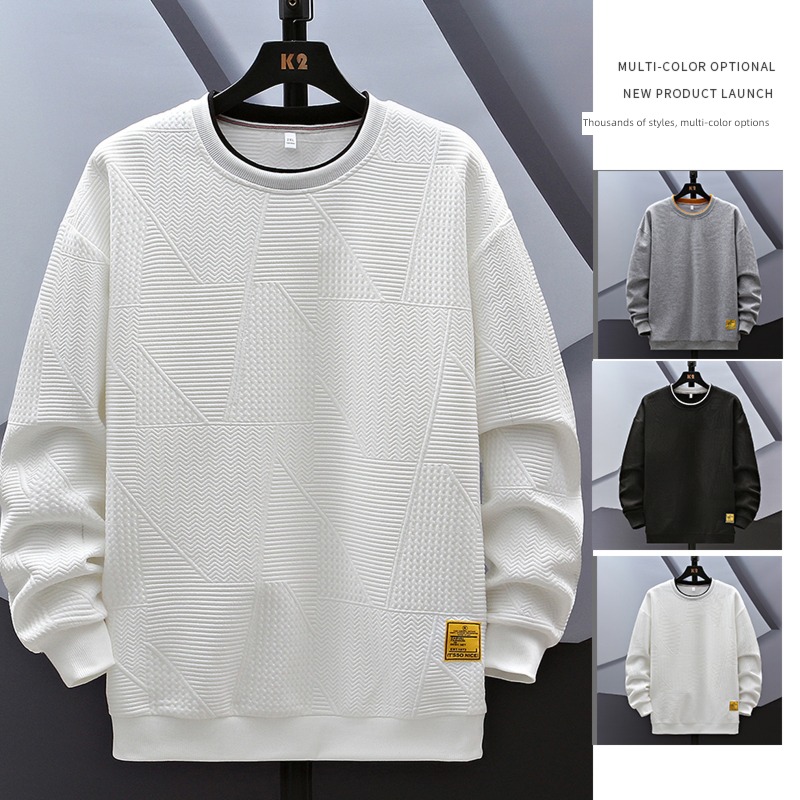 autumn tide the fat Fat guy T-shirt man Sweater
