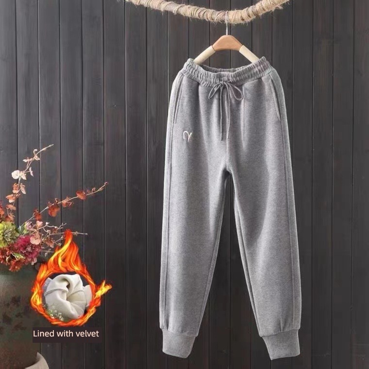 winter ma'am thickening leisure time spring and autumn fashion Sports pants