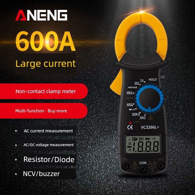 Multifunction clamp meter multimeter digital high-precision fully automatic anti-burn clamp type universal meter ammeter 3266L+