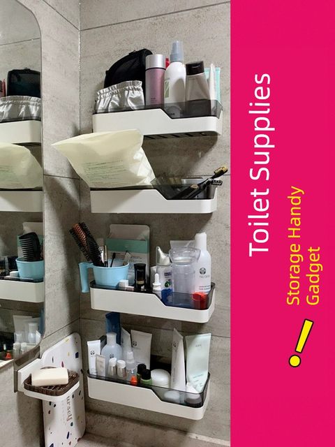 Bathroom storage rack bathroom wall-mounted toilet toilet sink toilet toilet supplies storage tool