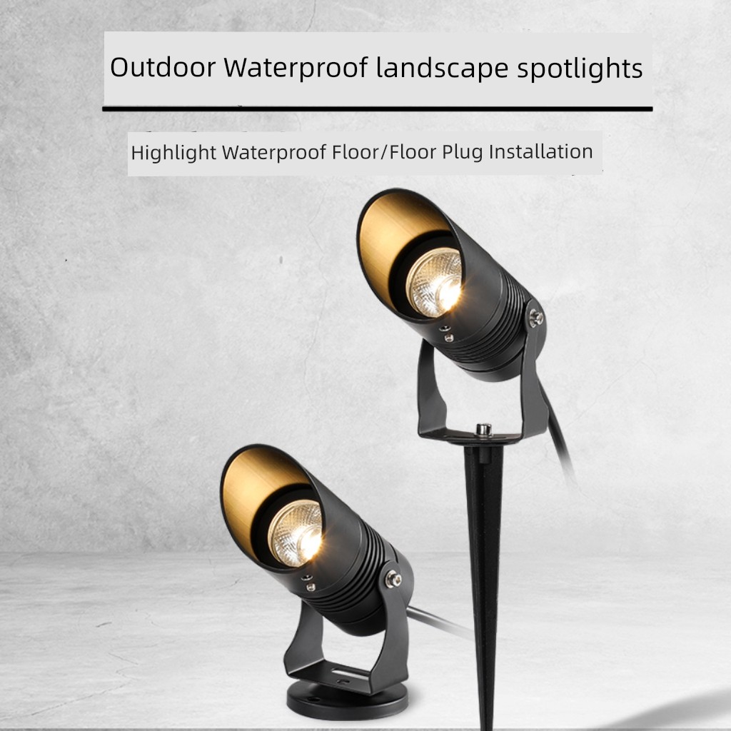 Outdoor Spotlight Tree Lamp Waterproof Trees Underlit Lamp Led Courtyard Garden Landscape House Ground Lamp Lawn Ground Plugged Light