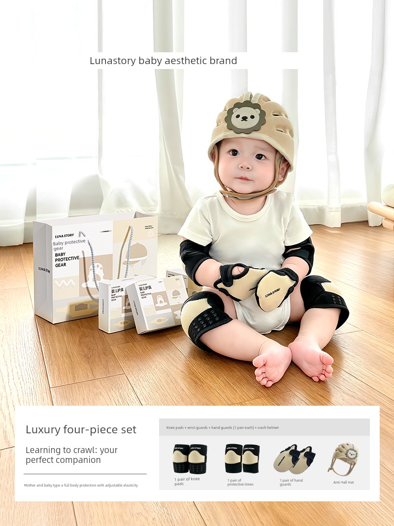 Lunastory Knee Pads, Baby Crawling Elbow Pads, Anti-Slip Children's Toddler Knee Protectors, Anti-Strain — 2