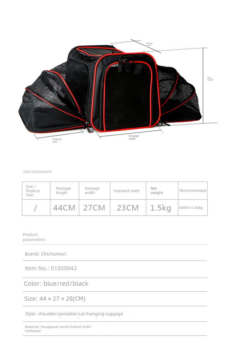 poodle Portable Dog ventilation small-scale Pet bag