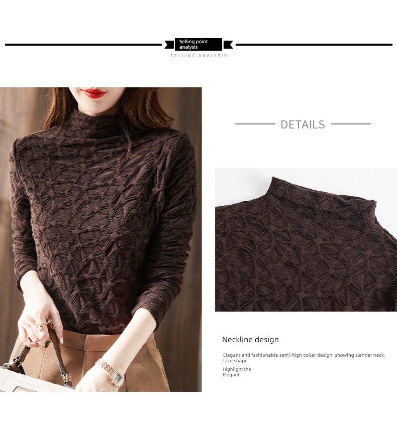 autumn ma'am black fashionable Foreign style Small shirt Lace