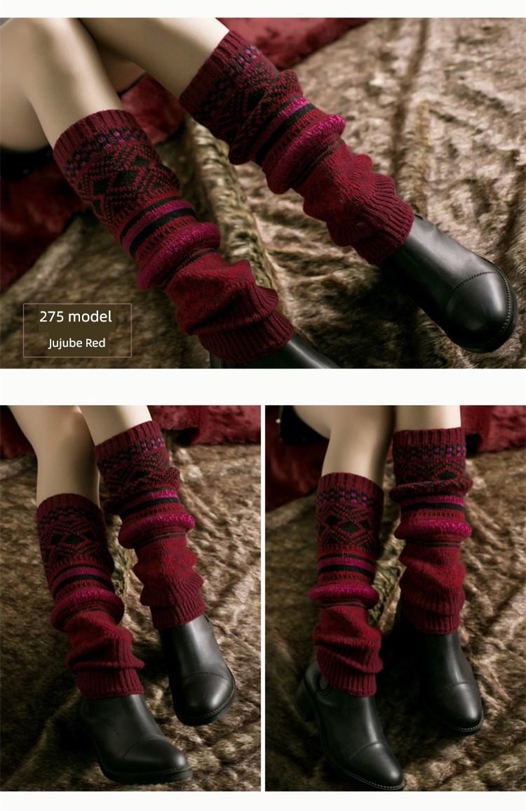 Autumn and winter lengthen female Cashmere Overshoes keep warm Pile socks