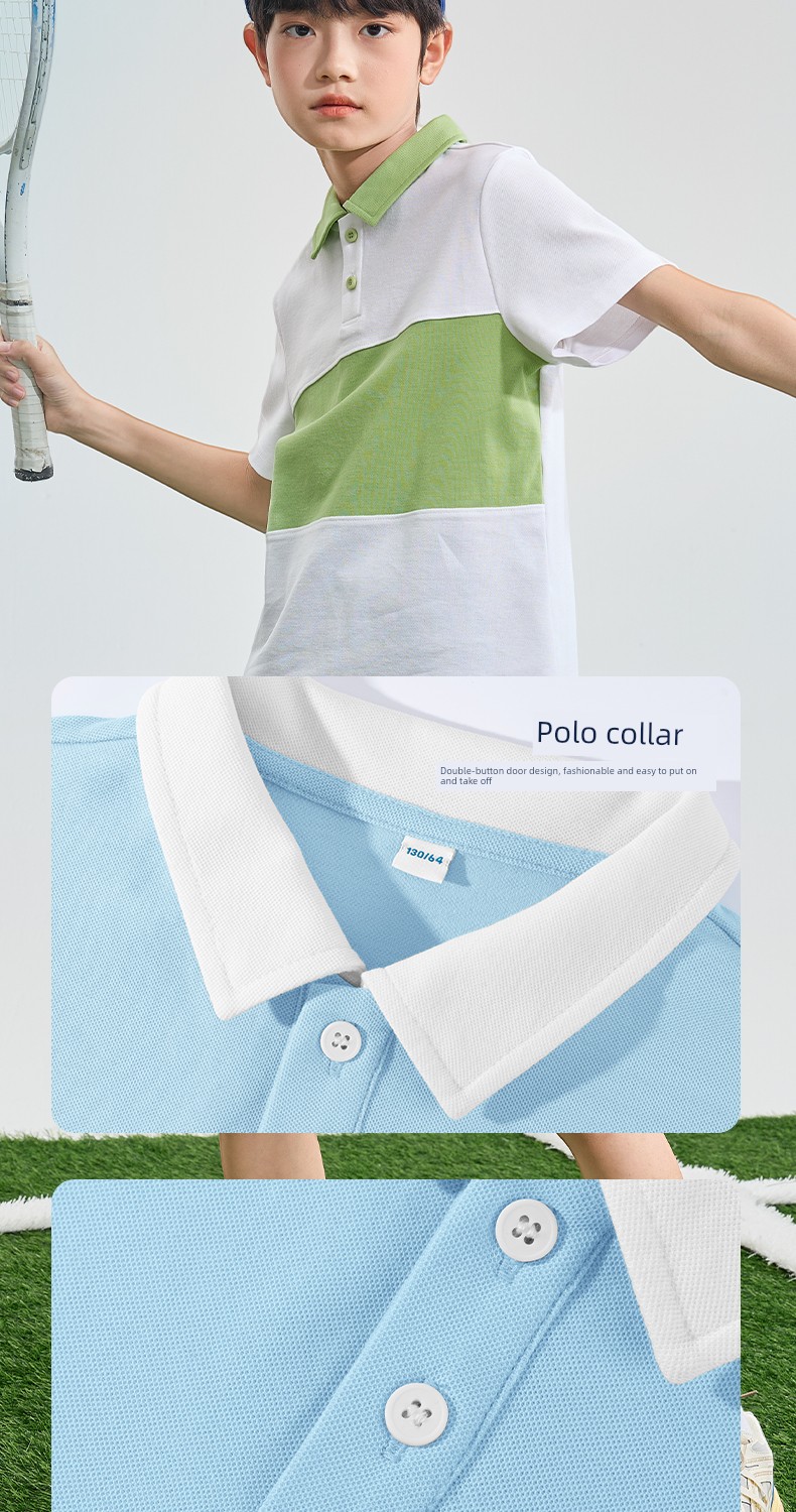 Piggy Banner Boys' Short-Sleeved T-Shirt 2026 New Style Kidsren's Polo Shirt Boys Loose White Lapel Top Pc — 37