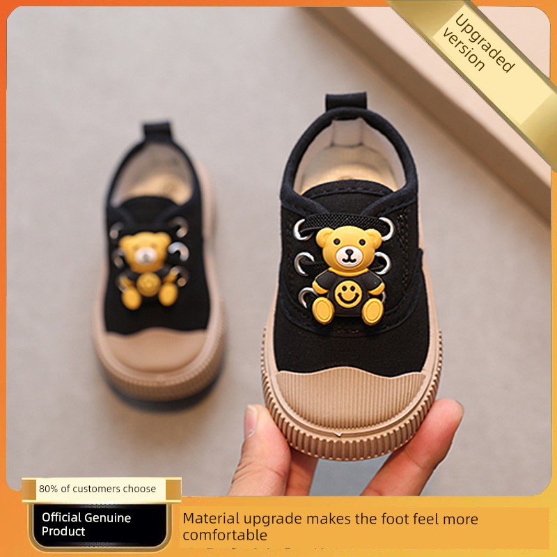 Kindergarten Indoor Shoes for Boys, Soft-Soled Non-Slip Canvas Shoes, Breathable Toddler Shoes, Cartoon Cloth Shoes for Entering Kindergarten, 2026 New — 5