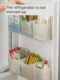 Refrigerator side door storage box assembly and organization tool inside fresh-keeping kitchen storage rack side storage door upper box