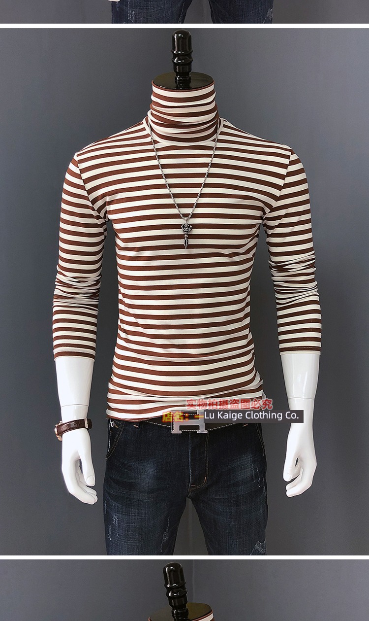 tide High collar man Inner lap Tight fitting Long sleeve Undershirt
