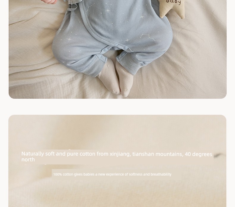 Koala Nose [Fun Little Elements·Simple and Clean Floral Design] Newborn Baby Romper Pure Cotton Bodysuit — 6