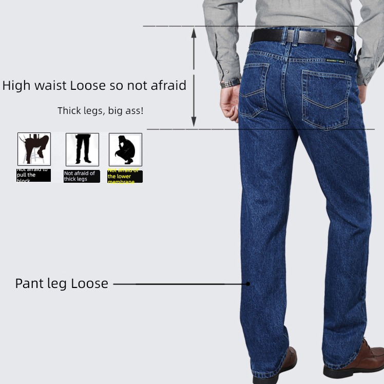 classic Coarse grain Dad Costume Apple man Jeans
