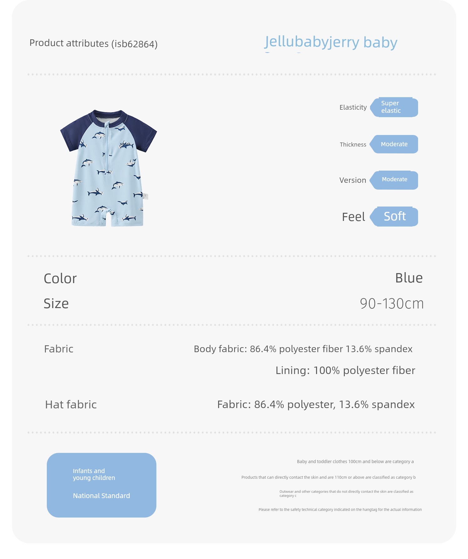 Quick-Drying Sun Protection Children's Separates Shark Long Sleeves Swimsuit — 30