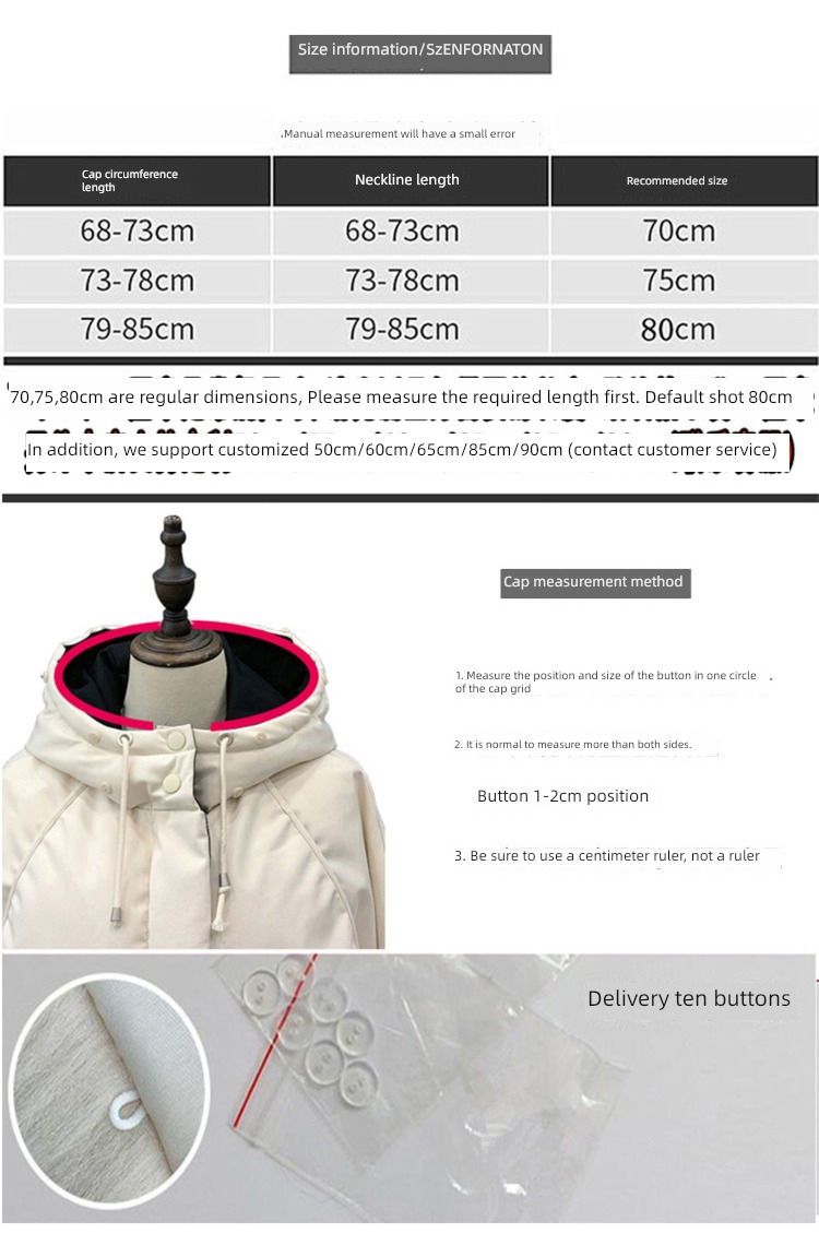 99% simulation Fur collar false Fox  Wool collar Parker Down Jackets Cotton overcoat single business currency environment protection white