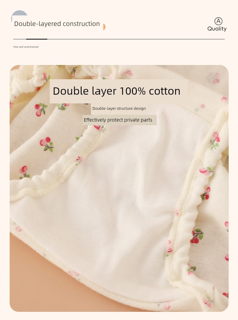 Japanese-Style Pure Cotton Children's Underwear for Girls, Non-Binding Triangle Shorts, A-Class, Non-Fluorescent, Baby Briefs — 7
