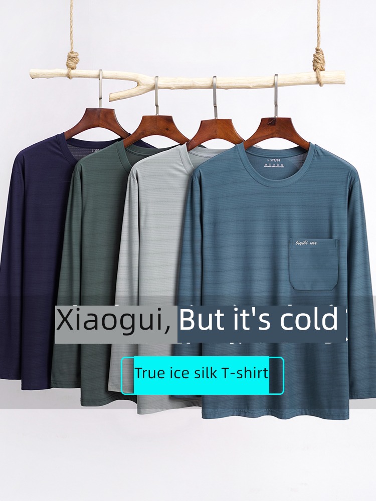Middle aged and elderly quick-drying motion spring and autumn Thin money Long sleeve T-shirt