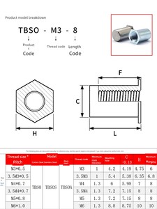 Stainless Steel Reverse Blind Hole Pressing Rivet Bolt Carbon Steel Hexagonal Waterproof Standoff Tbso/TBSOS-M3M4M5M6