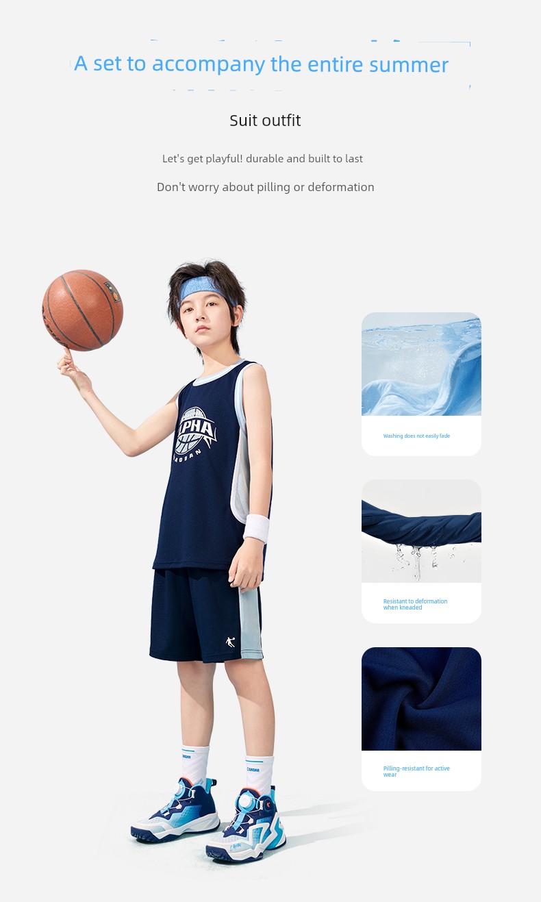 Jordan Basketball Wear Quick-Drying Summer Vest Breathable Children's Clothing — 21